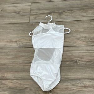 white mesh la dance designs leotard